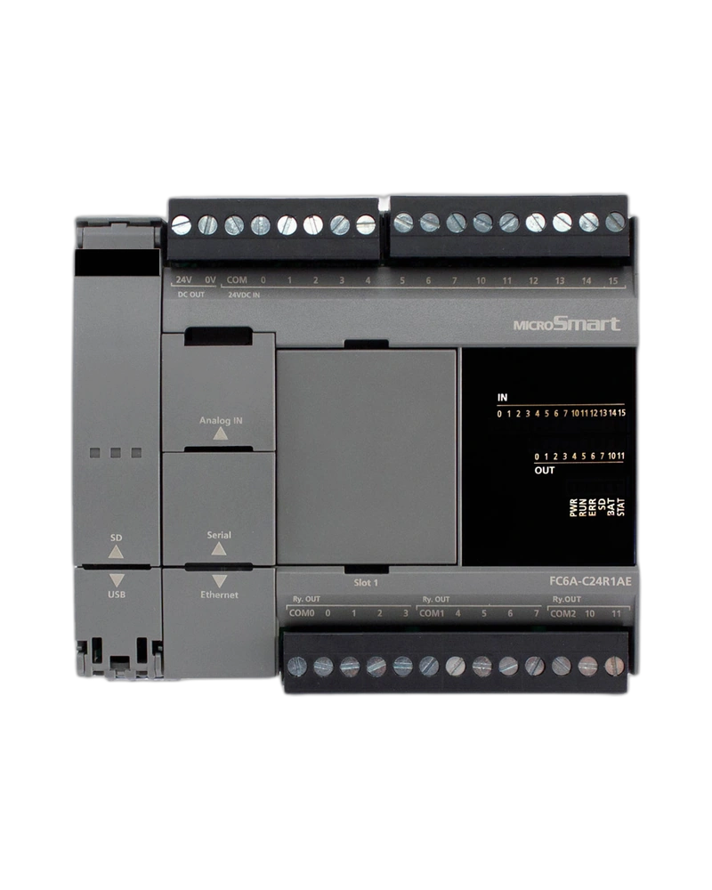 MICRO PLC FC6A-C24P1CE - 24IO CPU 24VDC Trans. Source