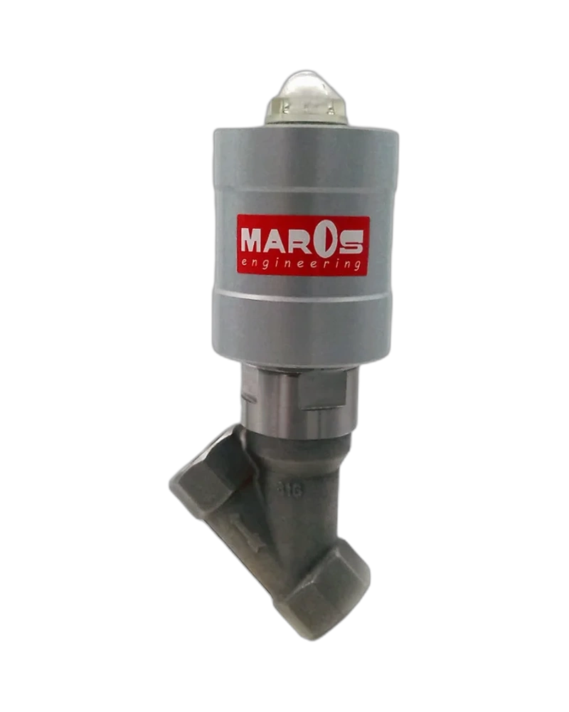 SRX Air-Operated, Angle-Seated Valve with Stainless Steel Body - X1112031 - 1"1/2