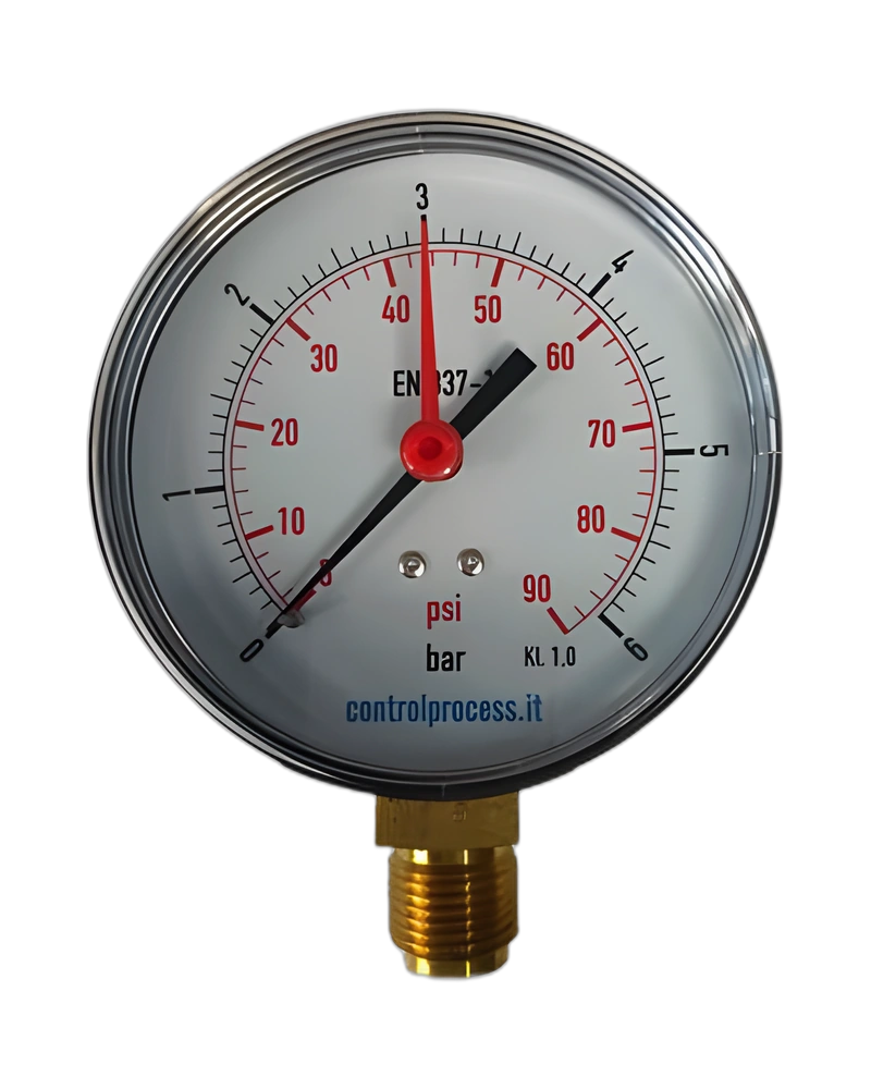 Series MPI in ABS adjustable red set pointer - Pressure gauge nominal size 63 mm