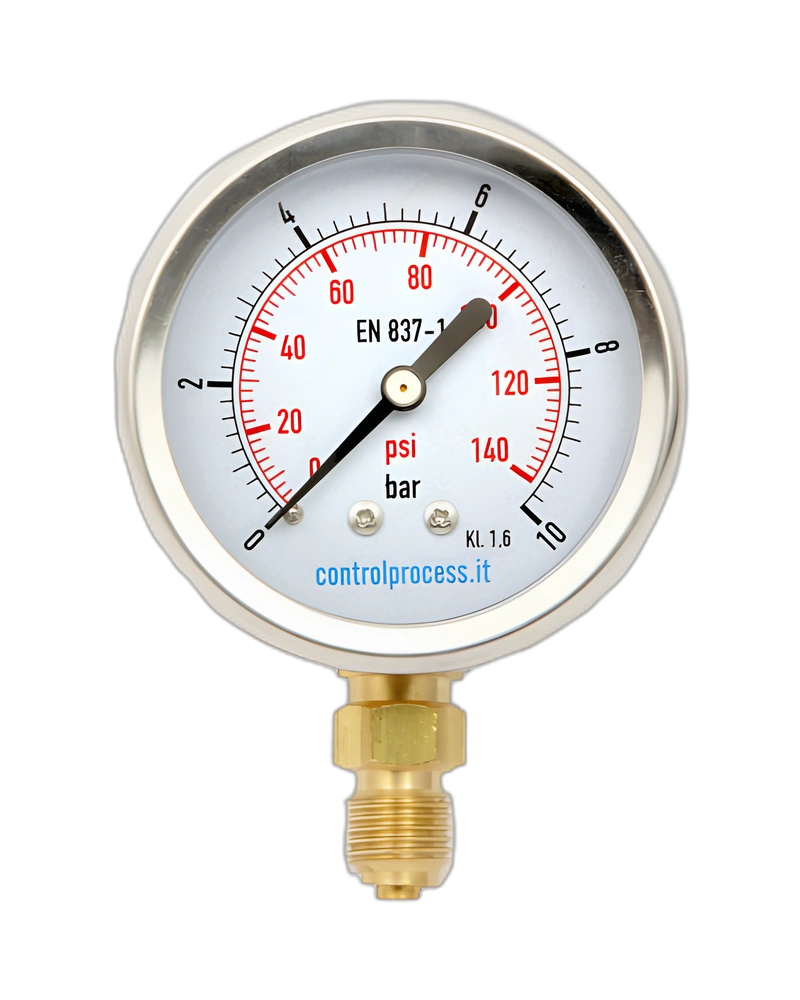 Series MIR case stainless steel lower mount -Pressure Gauge nominal size 63 mm