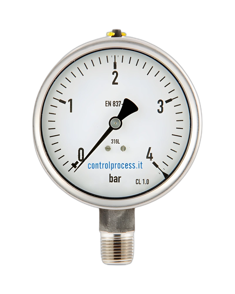 Series MTIR stainless steel lower mount - Pressure gauge nominal size 160 mm