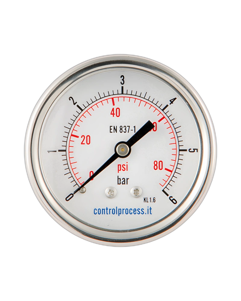 Series MTIP case stainless steel center back - Pressure gauge nominal size 100 mm with glycerine