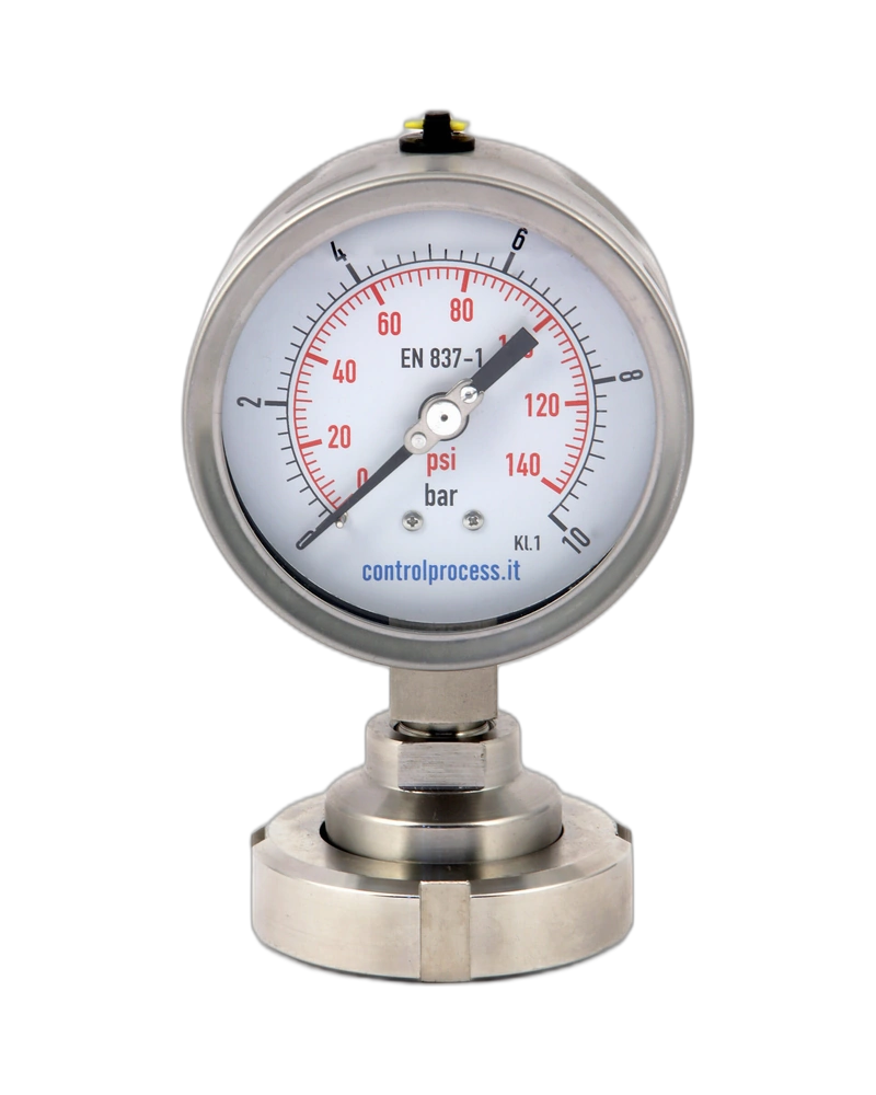 Series MTIRSD bourdon tube pressure gauge with diaphragm DIN 11851 - Pressure gauge with diaphragm DIN 11851 mm 100