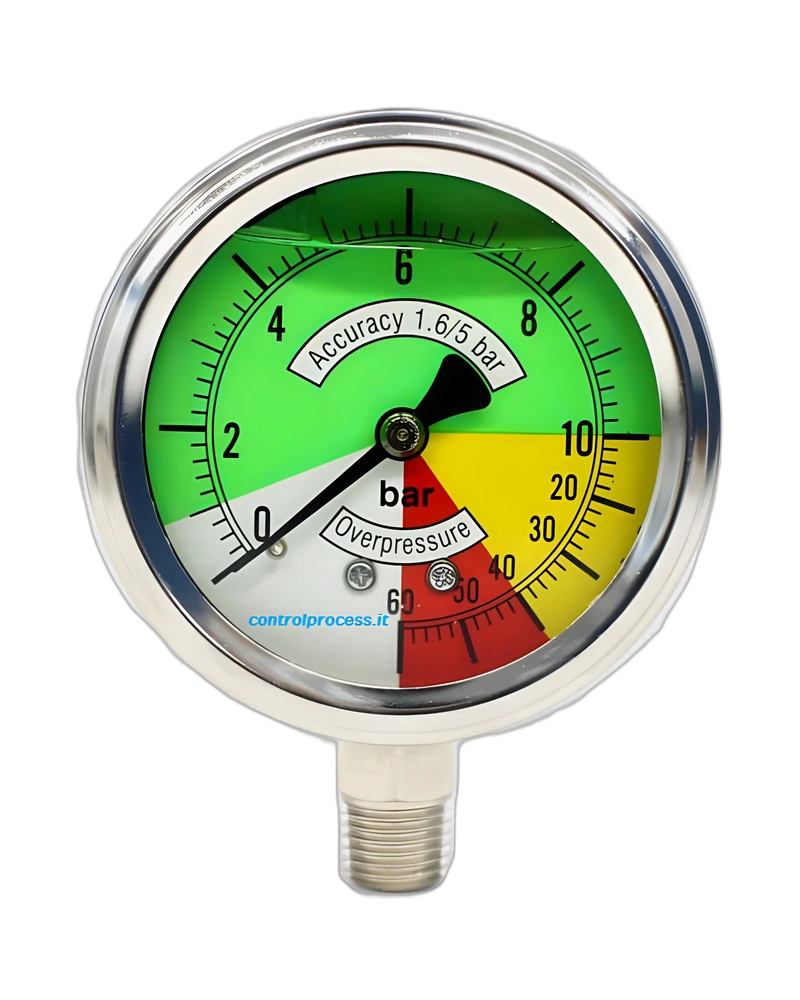 Series MTIXRG Isometric pressure gauge, case stainless steel - Isometric pressure gauge 100 mm