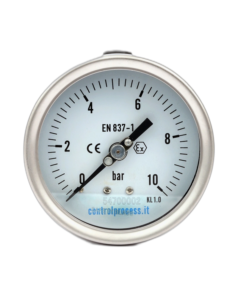 Series MTIPG Atex Pressure gauge wiht glycerine - Pressure Gauge Back 100 mm ATEX