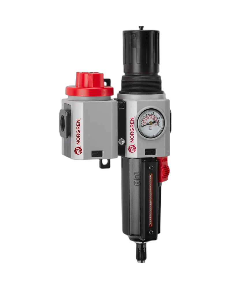 Excelon Plus Filter/Regulator with Shut-Off Valve, G3/8, automatic drain