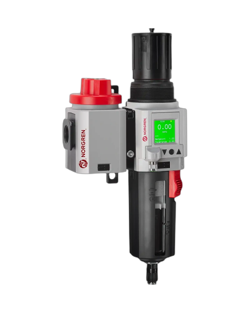 Excelon Plus Filter/Regulator with Shut-Off Valve, G3/4, manual drain, integrated electronic pressure sensor