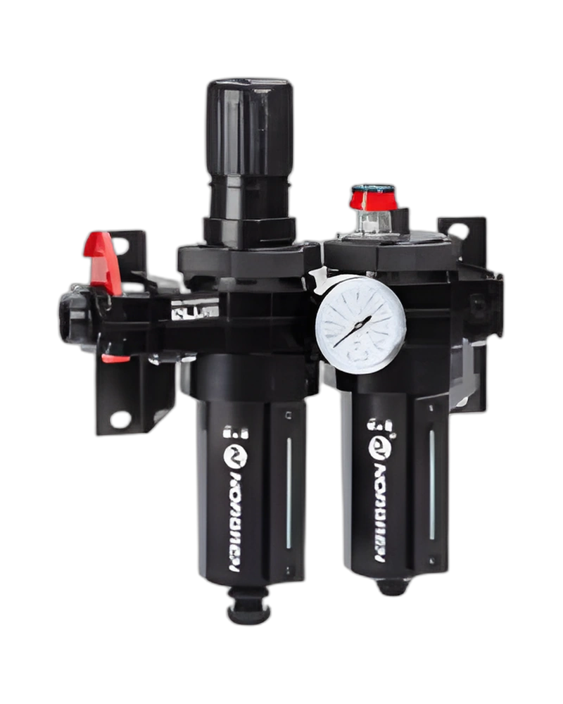 Olympian Plus box set (FRL), G1/2, manual drain, 40µm filter element, with shut-off valve