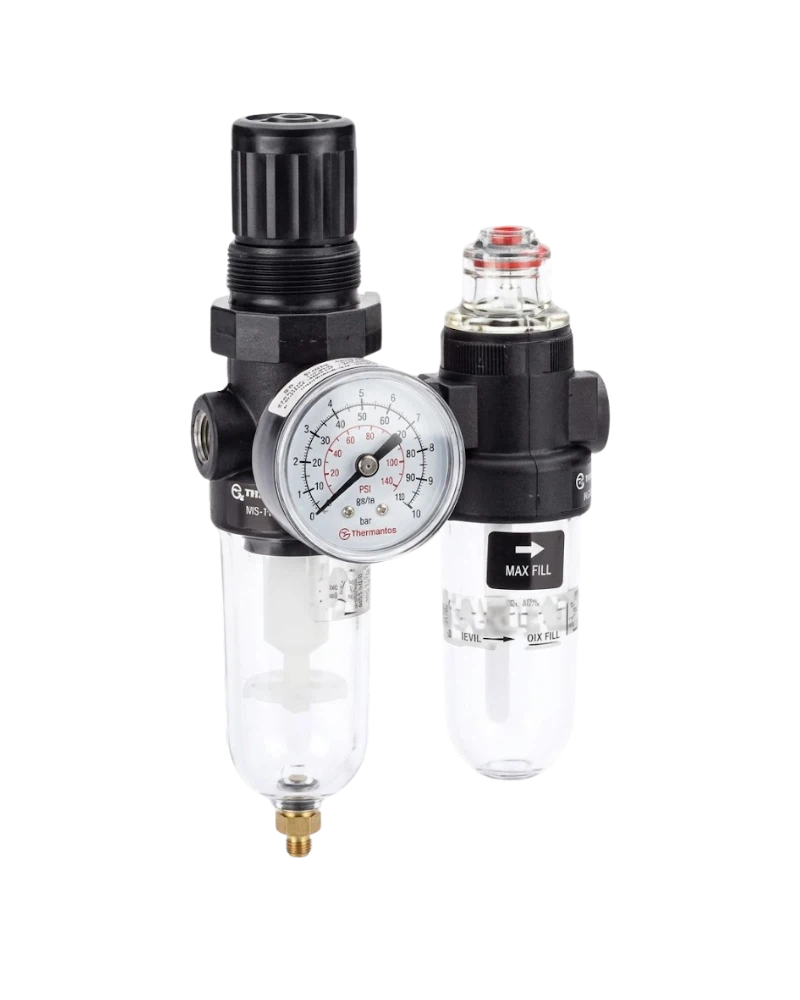 P1H Series combination unit (FRL), G1/4, manual drain, 5µm filter element