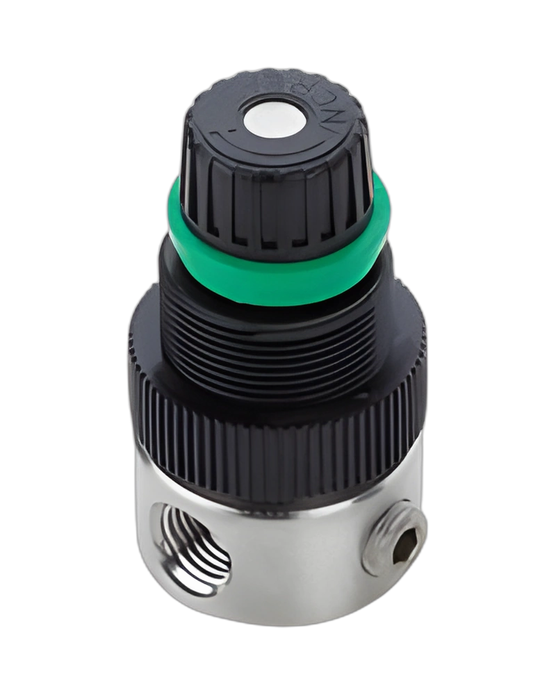 R05 Series stainless steel general purpose pressure regulator, 1/4 NPT, 0.3-8.5 bar, without gauge - R05-200-RNLA
