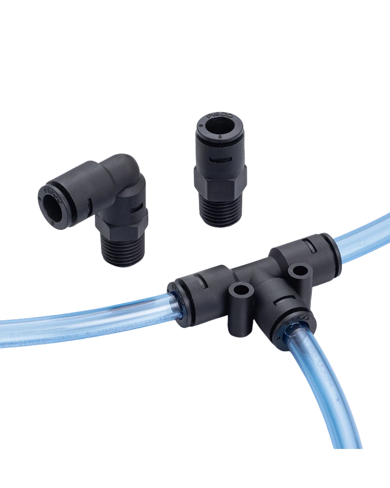POM All resin collet type lightweight push-in fitting