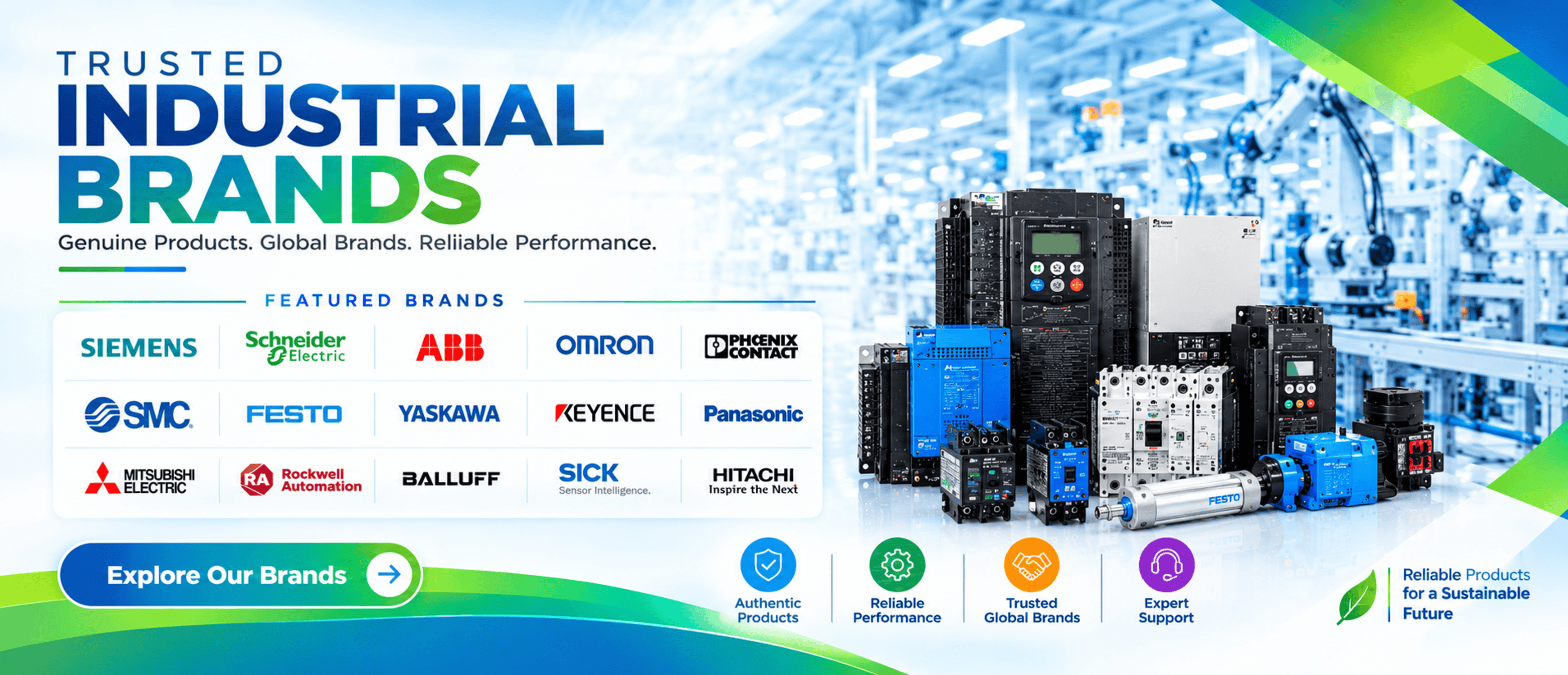 Industrial automation brands and trusted industrial products